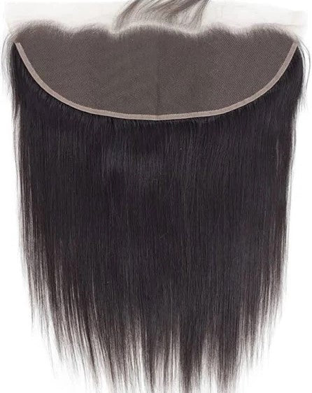 [18inch]  13x4 Straight Lace Frontal  - 1b Natural Brazilian human hair (UNPROCESSED)